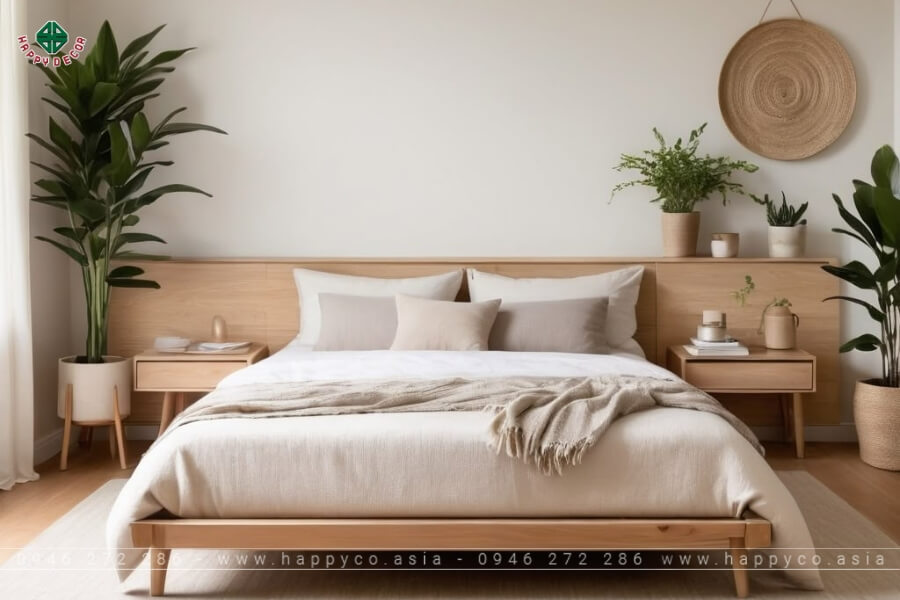 Trang trí phòng ngủ bằng chất liệu thiên nhiên Trang trí phòng ngủ bằng chất liệu thiên nhiên