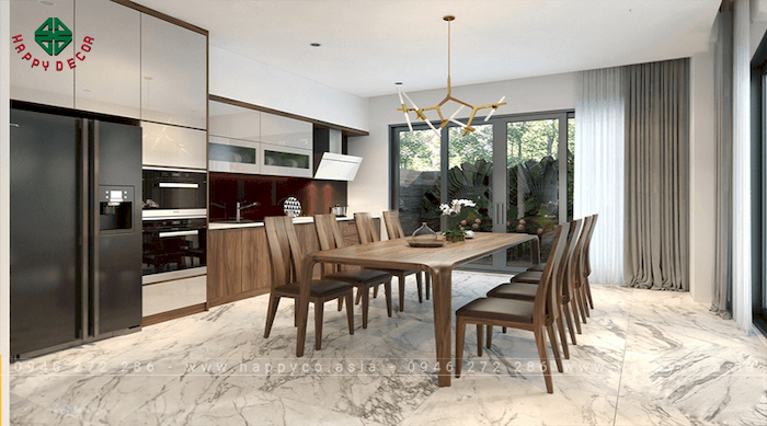 Mẫu bàn ăn đơn giản, nhẹ nhàng