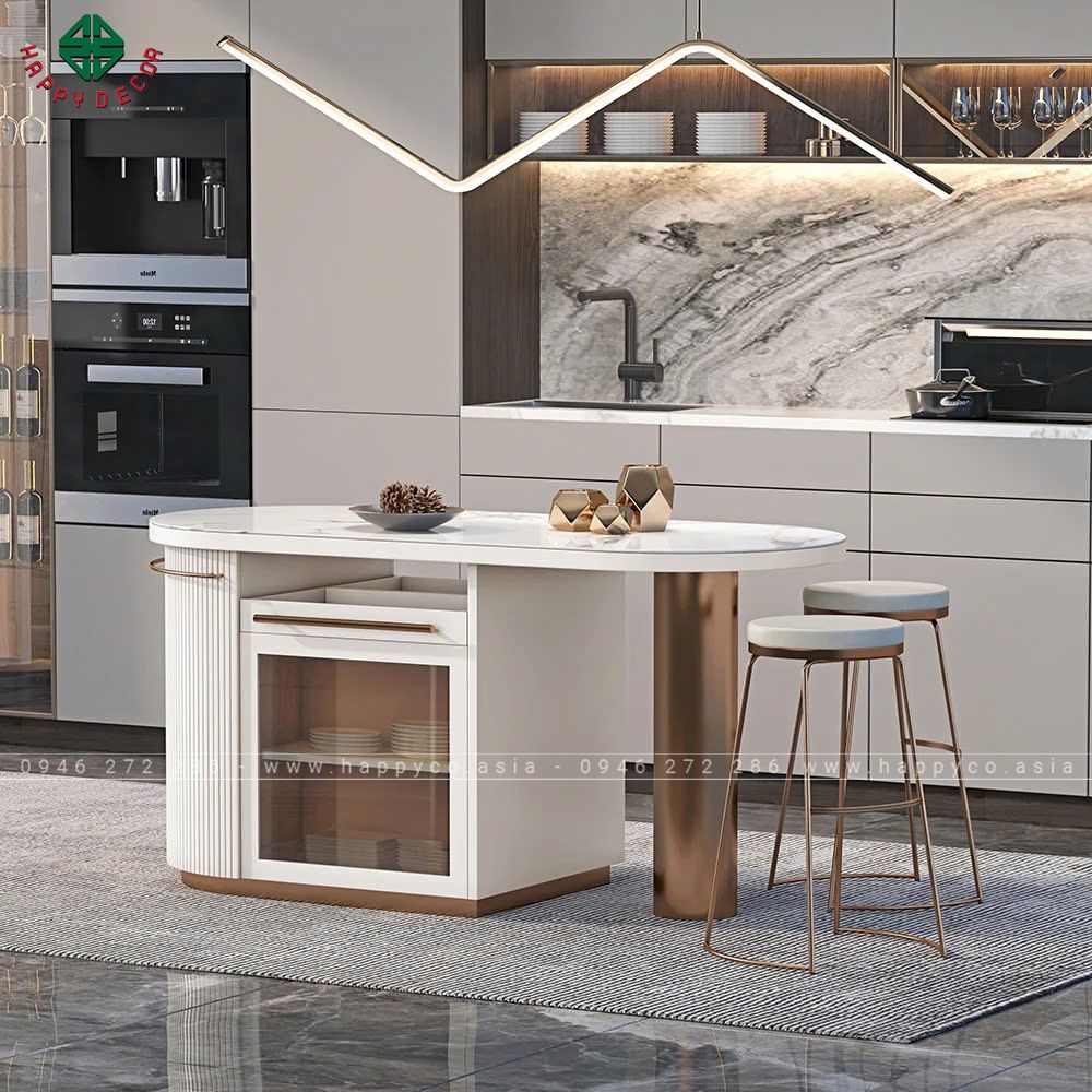 Thi công bàn đảo bếp tại Biên Hòa - Happy Decor