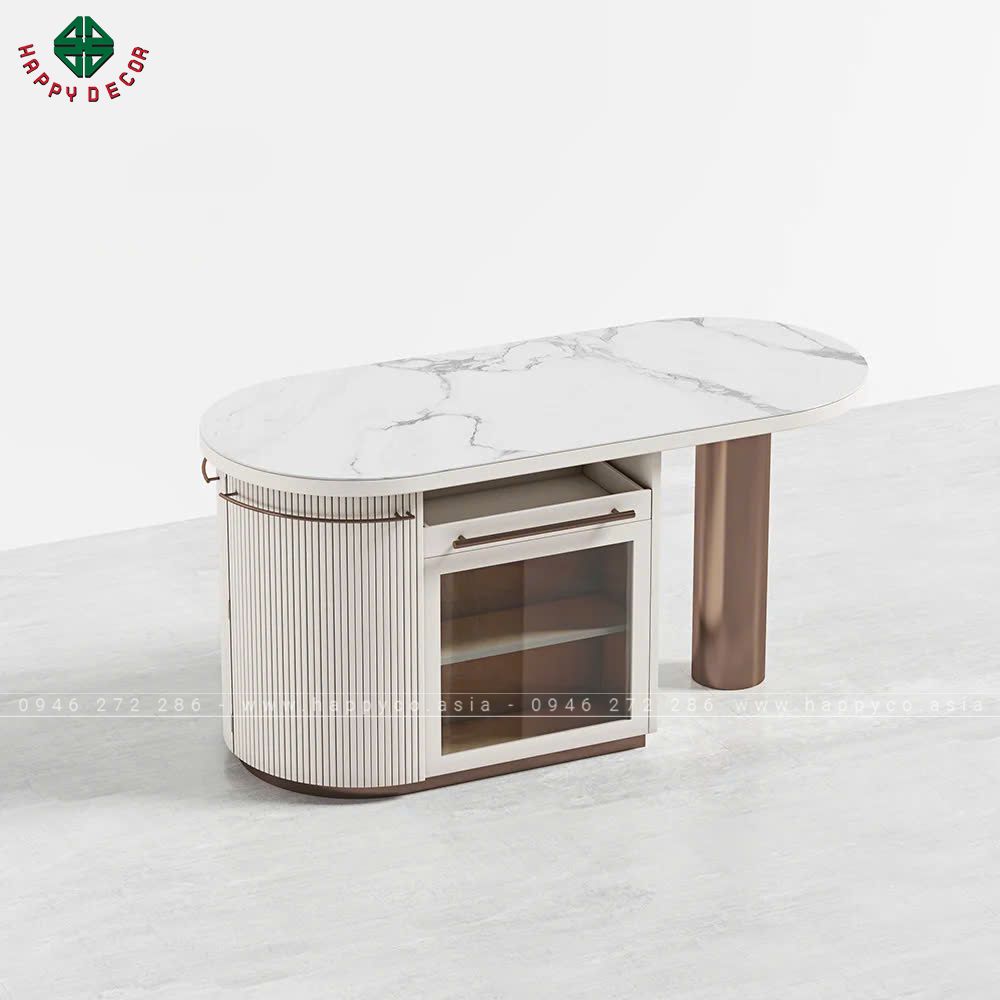 Bàn đảo bếp của Happy Decor đều có thể được tùy chỉnh để phù hợp với mọi kích thước