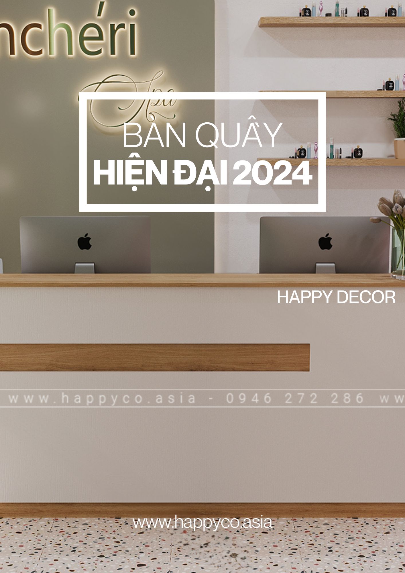 Mẫu bàn quầy thu ngân xu hướng 2024