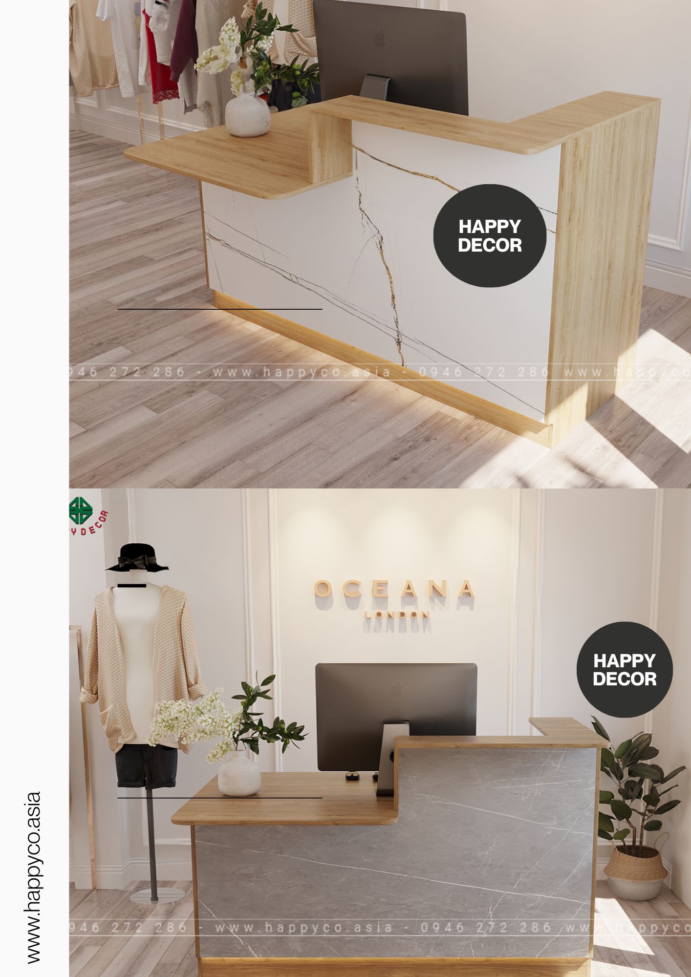 Tích hợp công nghệ thông minh vào bàn quầy dễ dàng và thuận tiện sử dụng