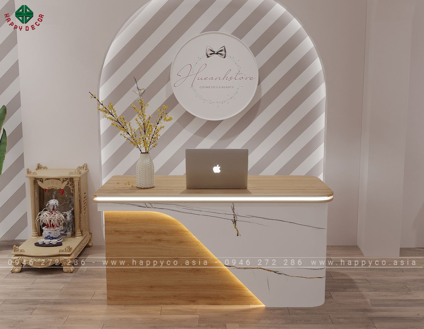 Bàn thu ngân nhỏ đẹp BQ6815