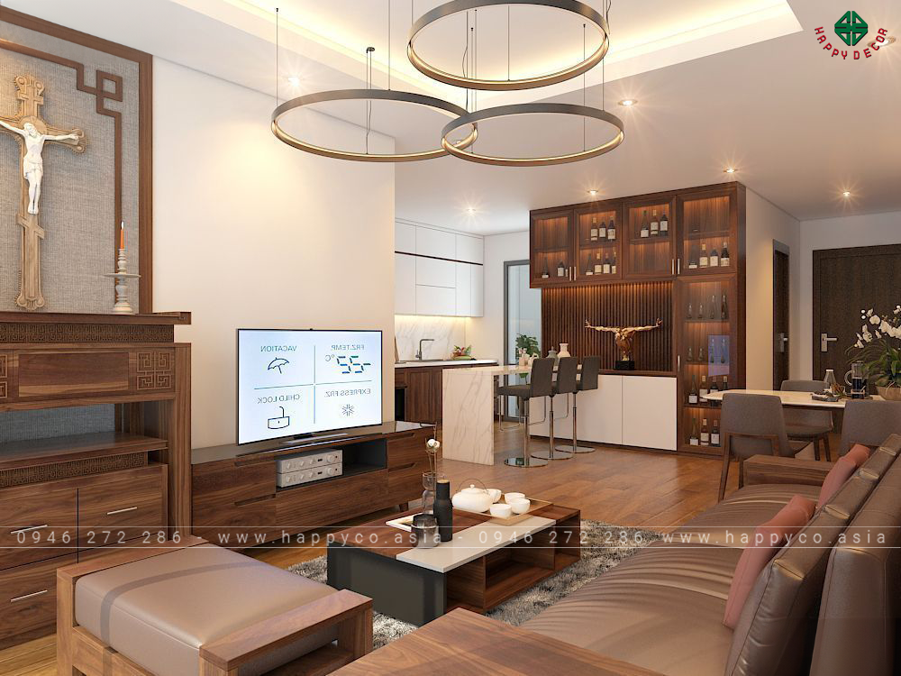 Thiết kế bàn trà thông minh nhiều ngăn