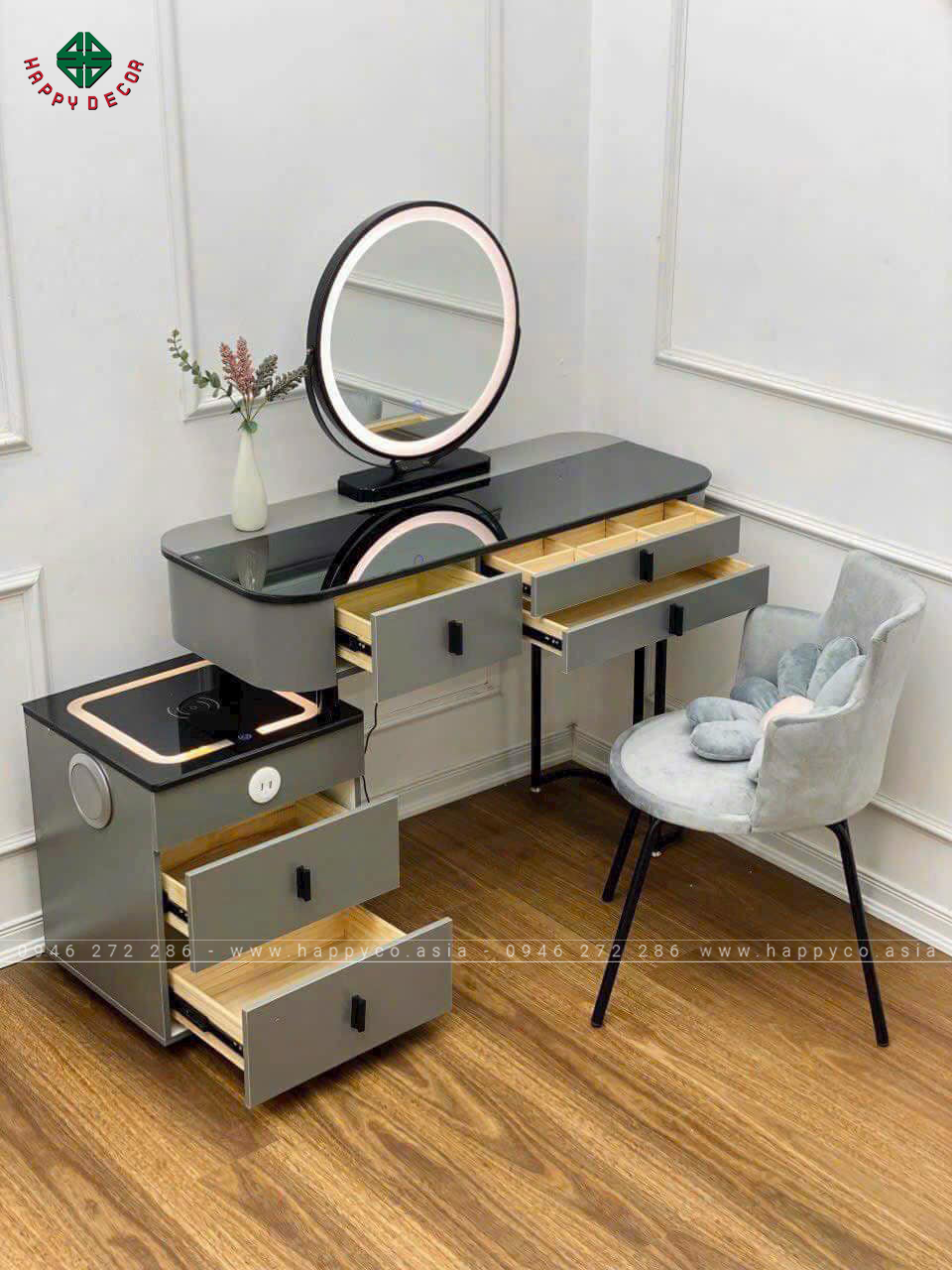 Bàn trang điểm gỗ MDF bọc nhựa TN30