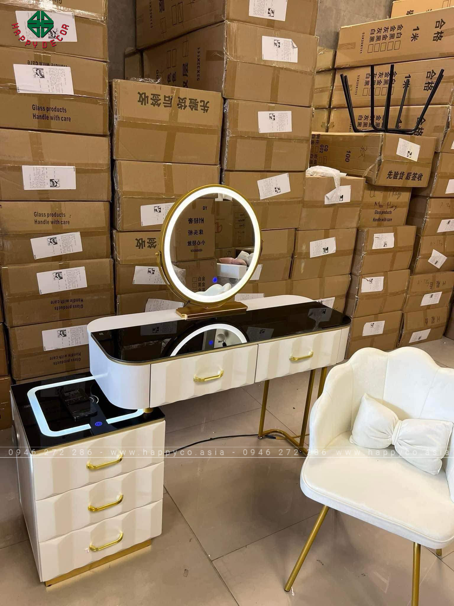 Bàn trang điểm gỗ MDF bọc nhựa TN31
