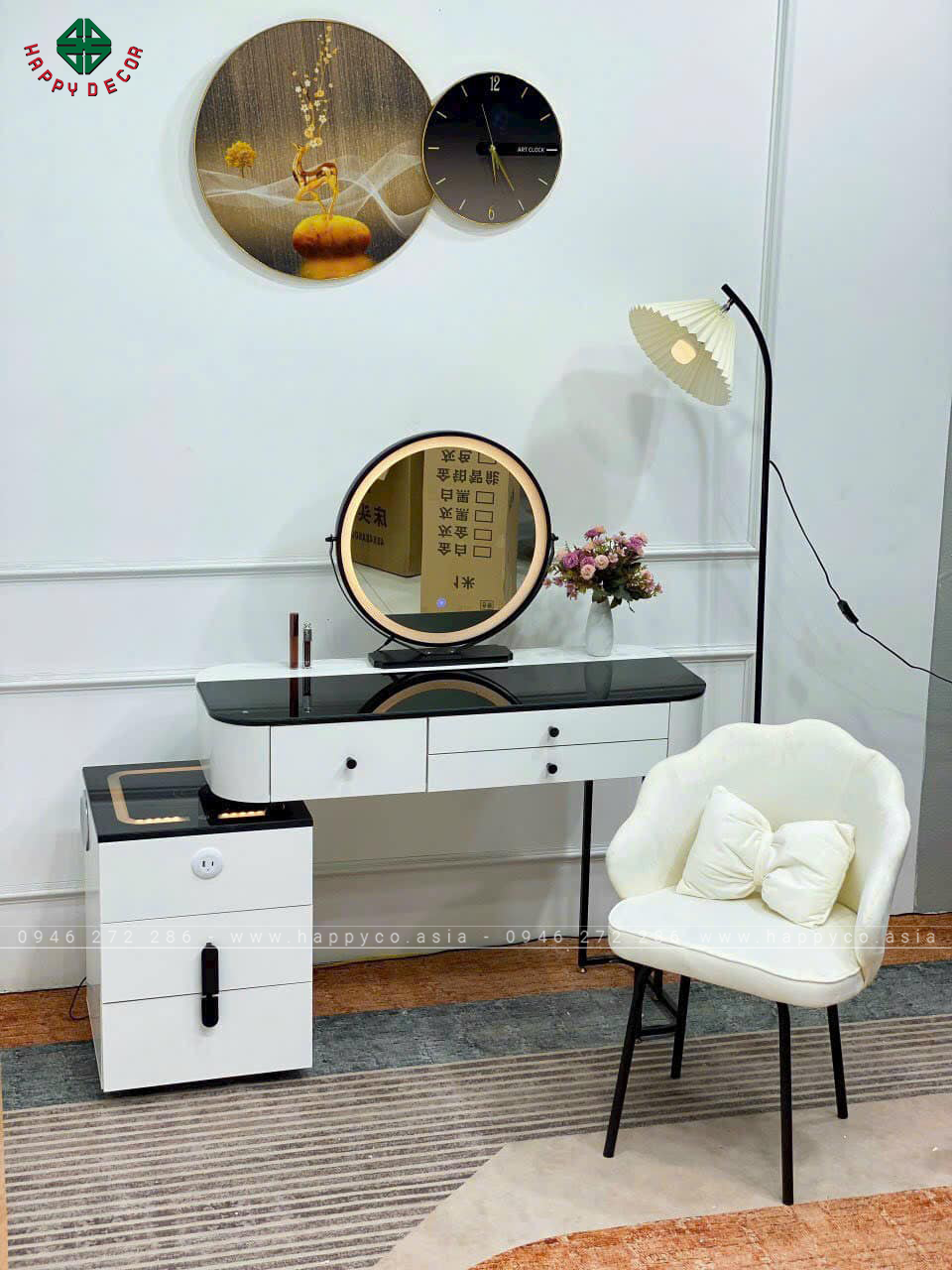 Bàn trang điểm gỗ MDF bọc nhựa TN32