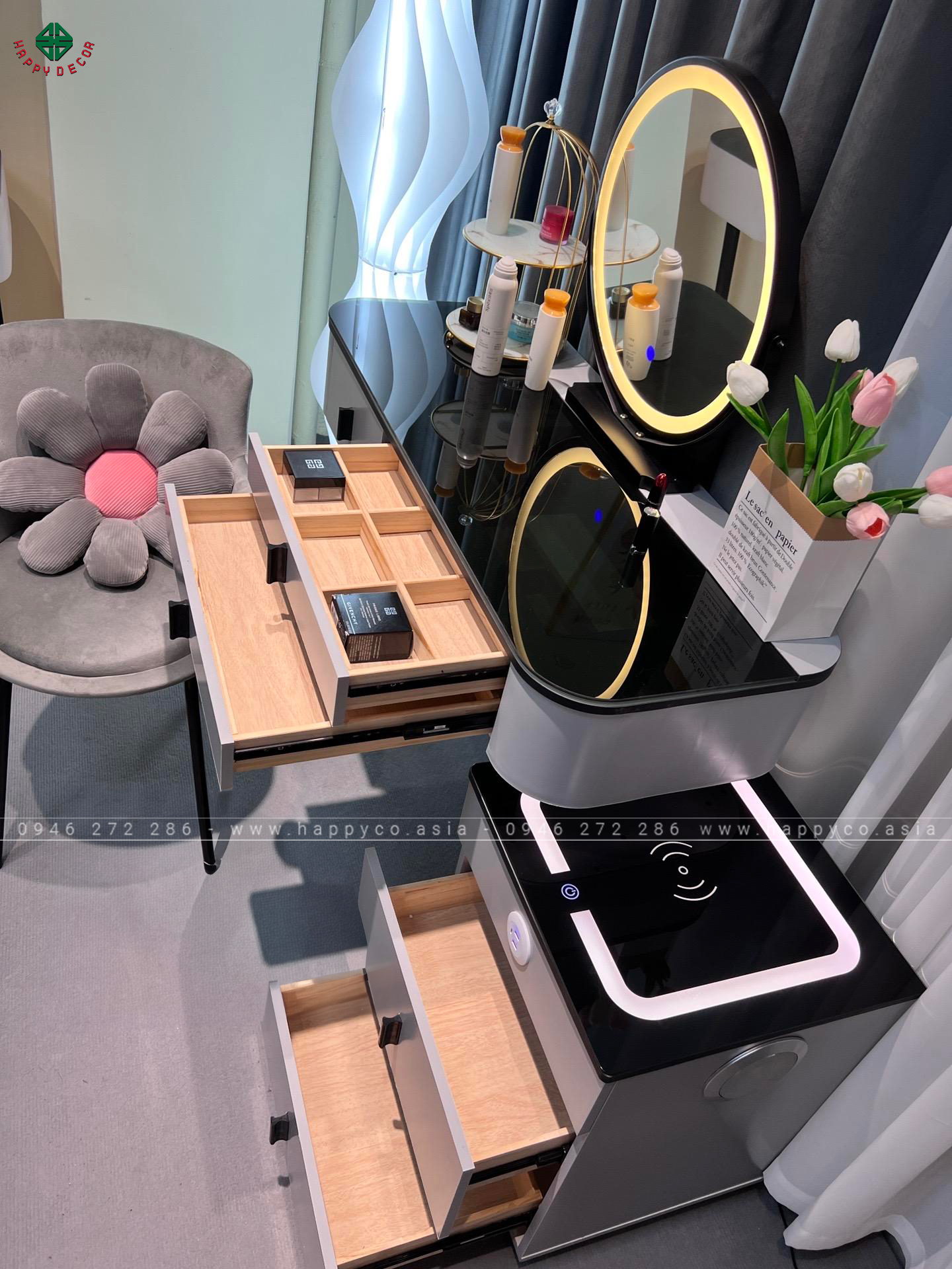 Bàn trang điểm MDF bọc nhựa TN33