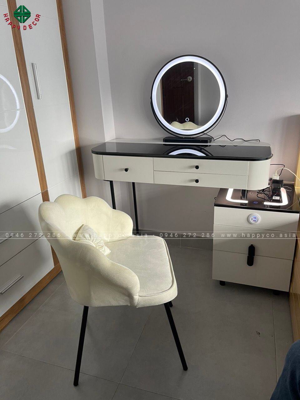 Bàn trang điểm gỗ MDF bọc nhựa TN39