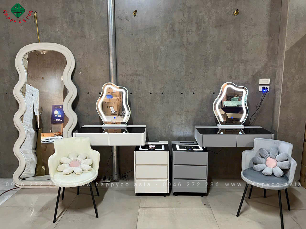 Bàn trang điểm gỗ MDF bọc nhựa TN41