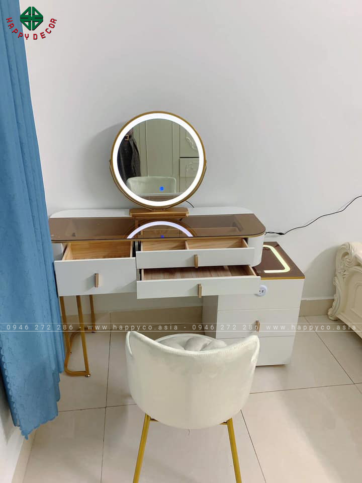 Bàn trang điểm gỗ MDF bọc nhựa TN50