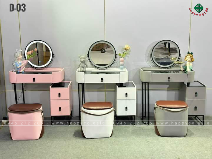 Bàn trang điểm gỗ MDF bọc nhựa TN56