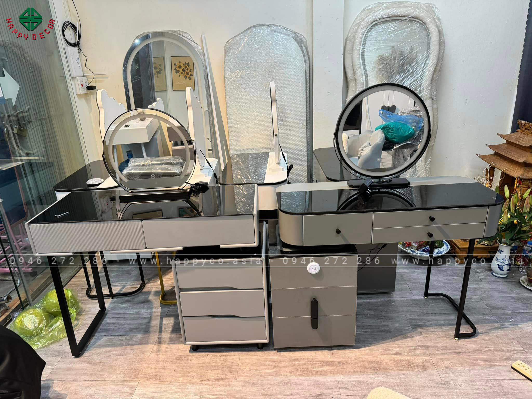 Bàn trang điểm gỗ MDF bọc nhựa TN60