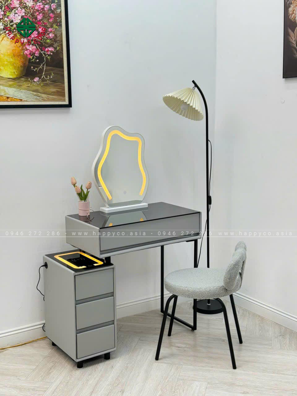 Bàn trang điểm gỗ MDF bọc nhựa TN65