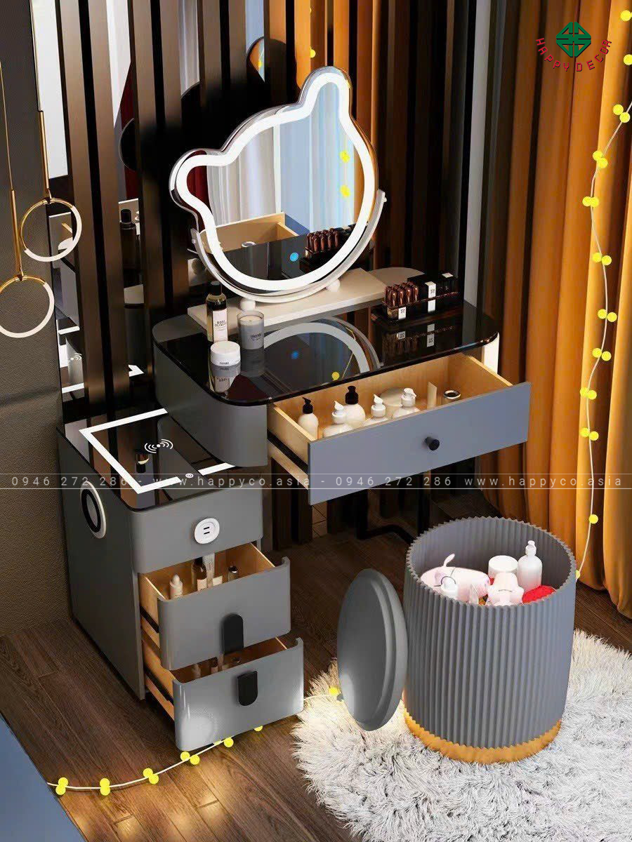 Bàn trang điểm gỗ MDF bọc nhựa TN69