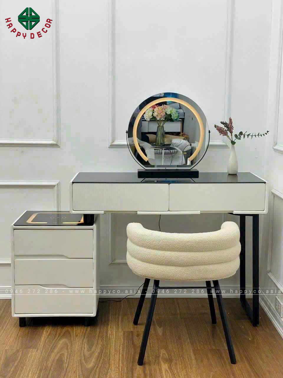 Bàn trang điểm gỗ MDF bọc nhựa hiện đại TN17
