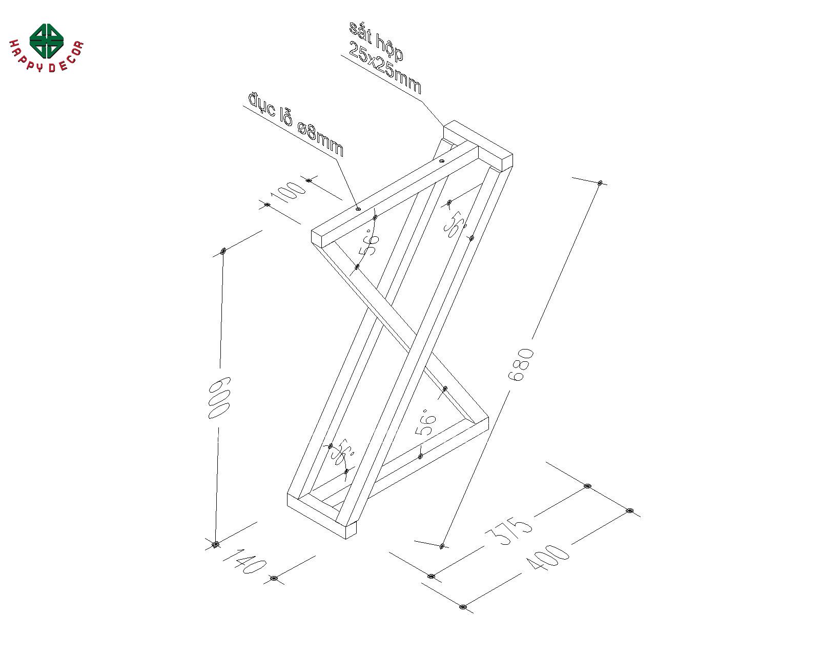 Bàn trang điểm chân sắt đẹp hiện đại BP6800