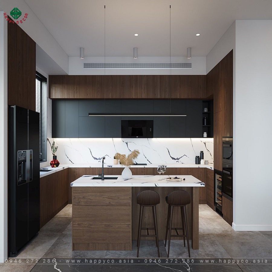 Sử dụng tủ bếp bằng PVC PIMA - Mẫu 02