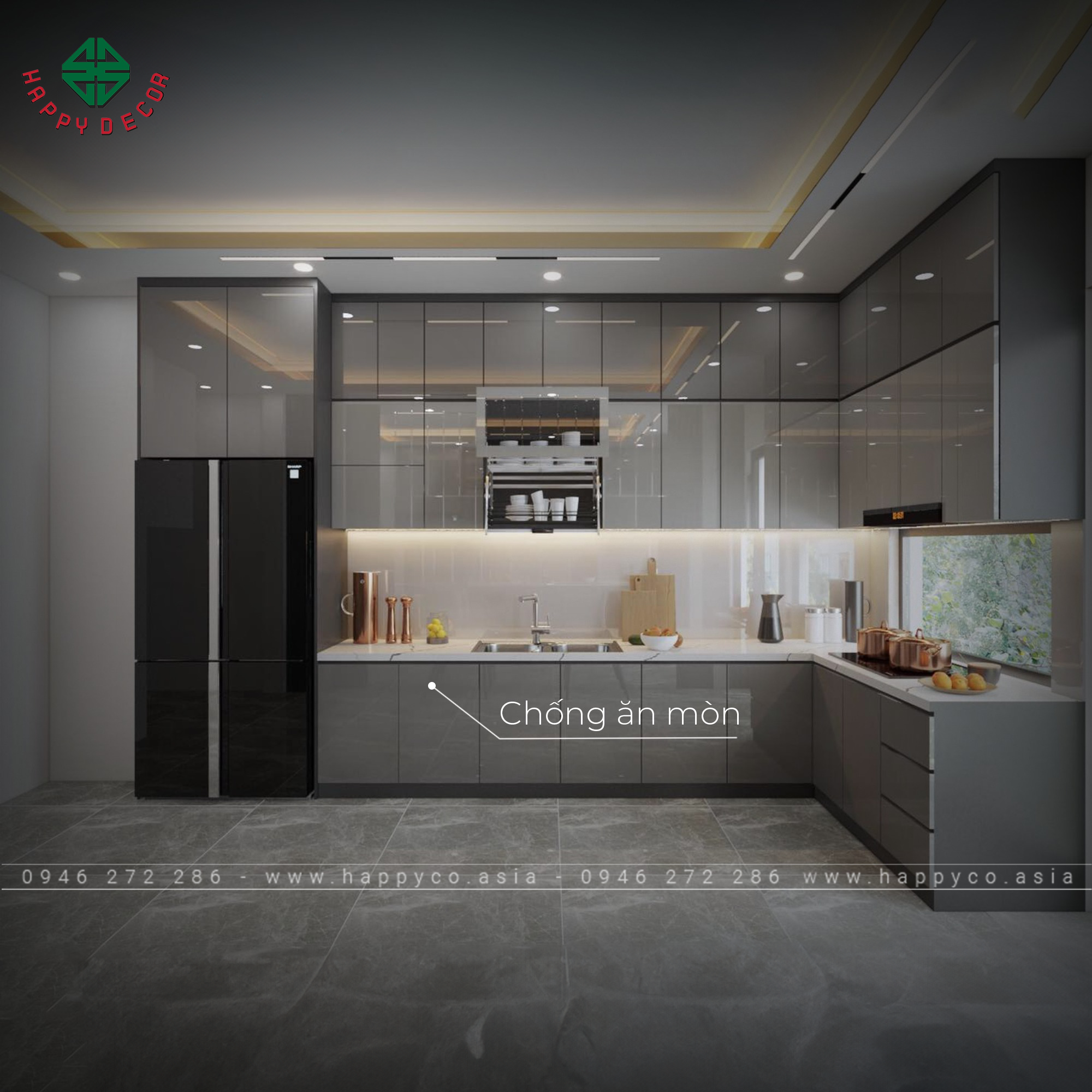 Bề mặt thép không gỉ mượt mà, dễ lau chùi, không bị ố vàng