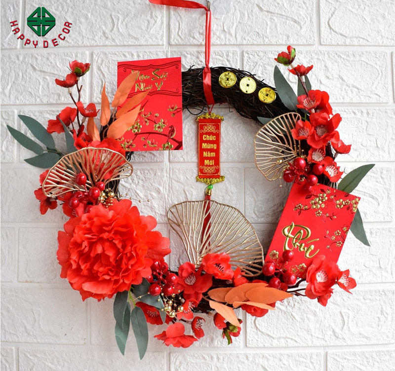 Văn phòng trang trí vòng hoa năm mới của Trung Quốc