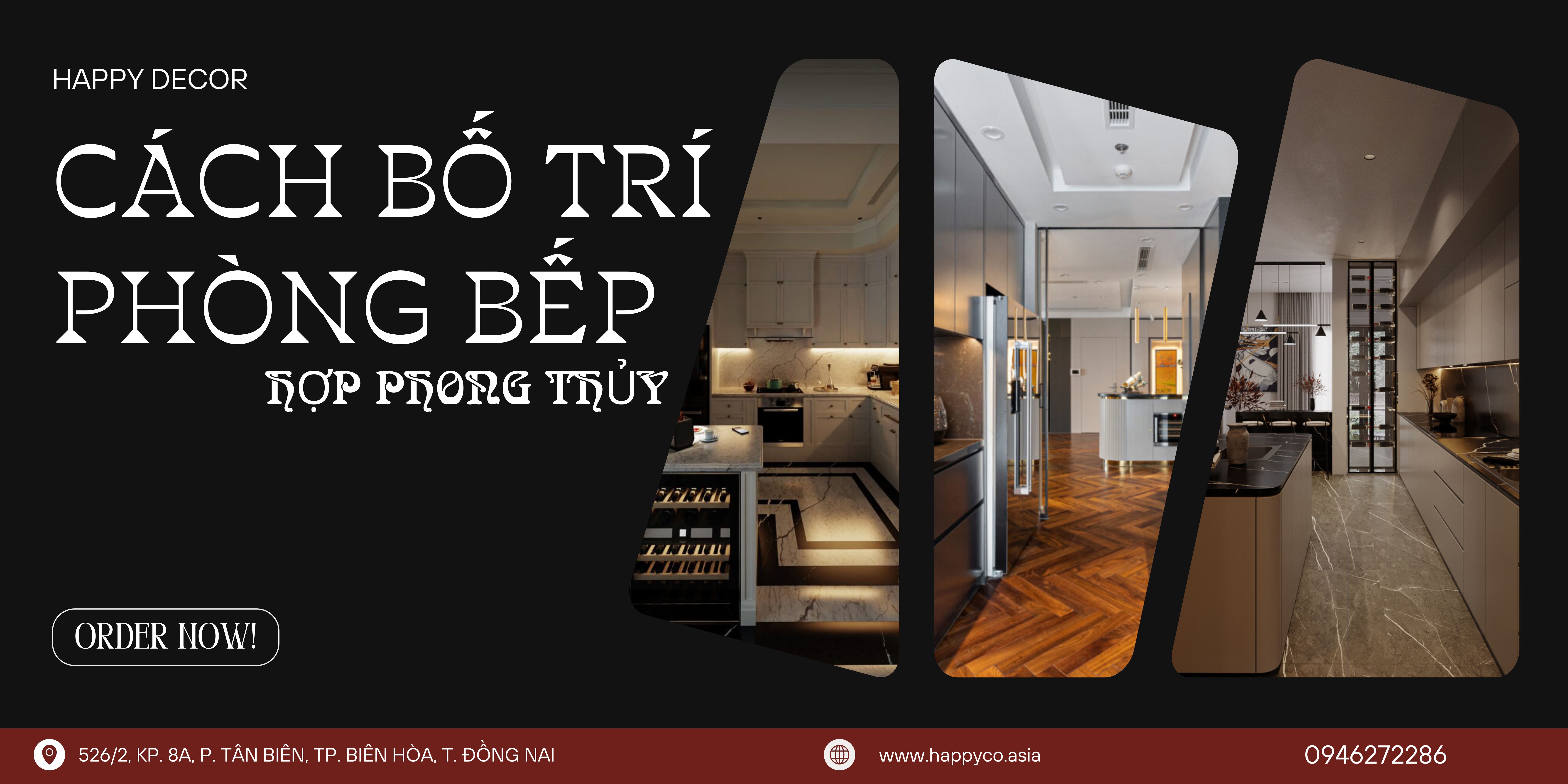 Cách bố trí nội thất phòng bếp hợp phong thủy
