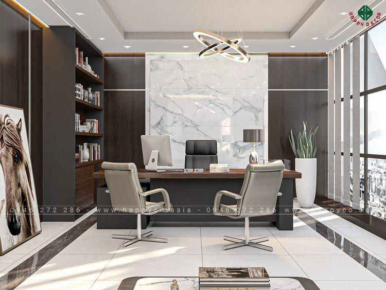 Ánh sáng tự nhiên là tốt nhất cho bàn làm việc của giám đốc