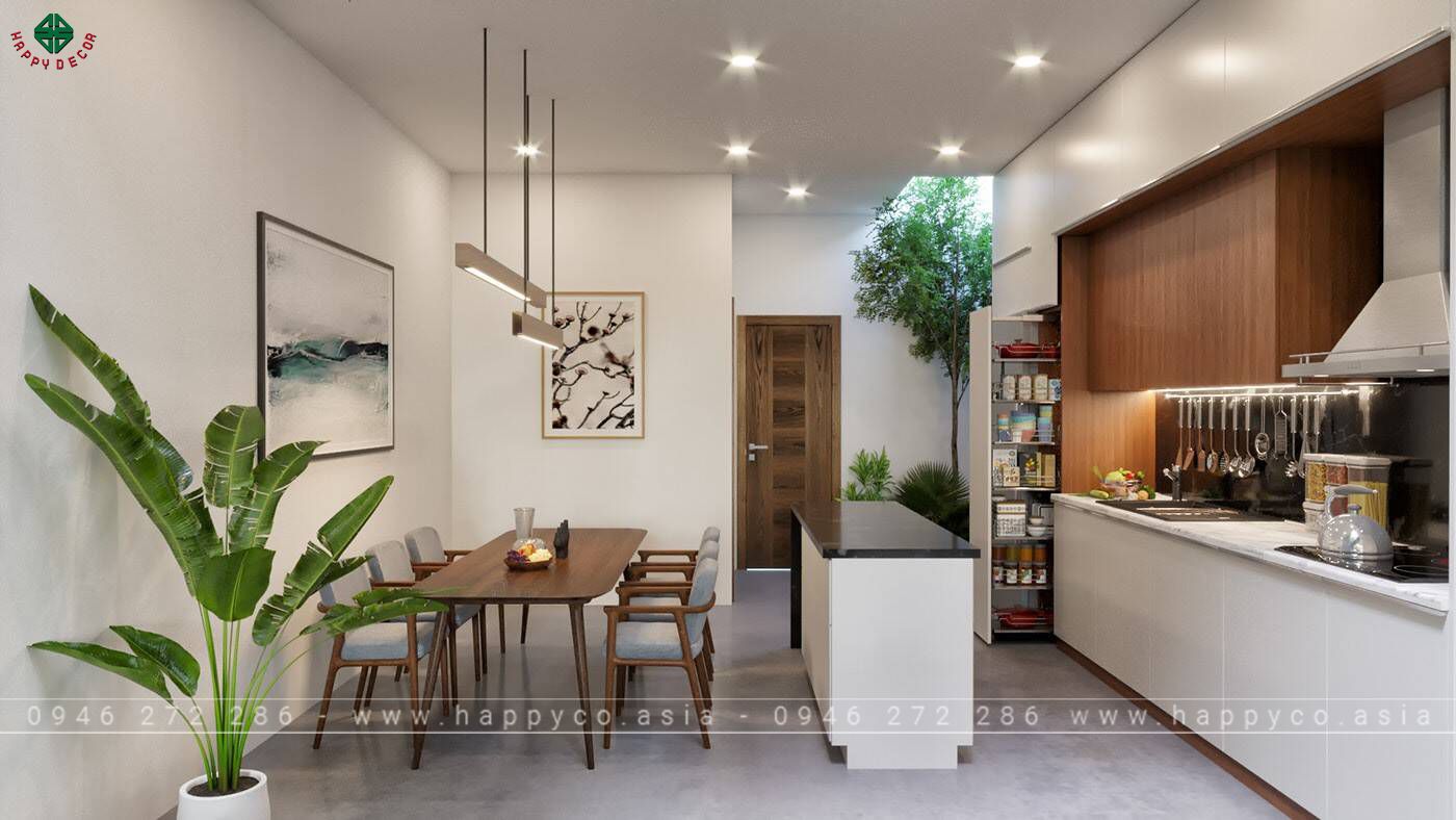 Chỉ một phần diện tích nhỏ ở góc nhà nhưng khe thoáng sẽ giúp thoát mùi cho khu vực bếp núc