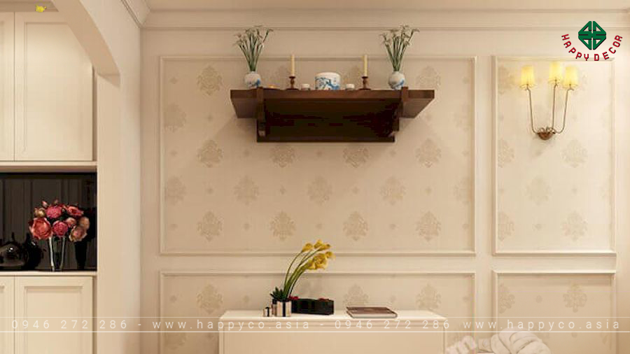 Cách bày bàn thờ Phật và ông bà trong căn hộ - mẫu 4