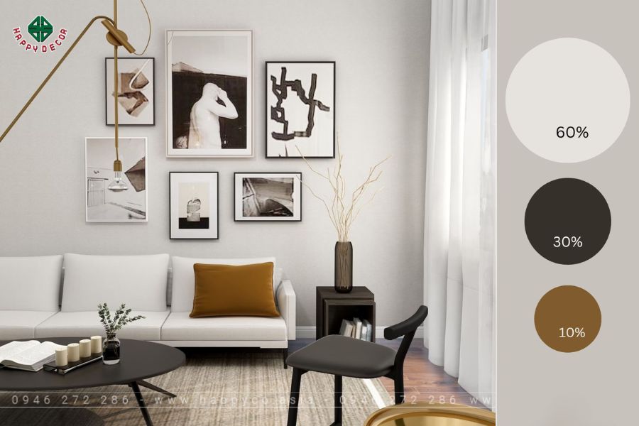 Áp dụng công thức 60 - 30 - 10 vào thiết kế nội thất Áp dụng công thức 60 - 30 - 10 vào thiết kế nội thất