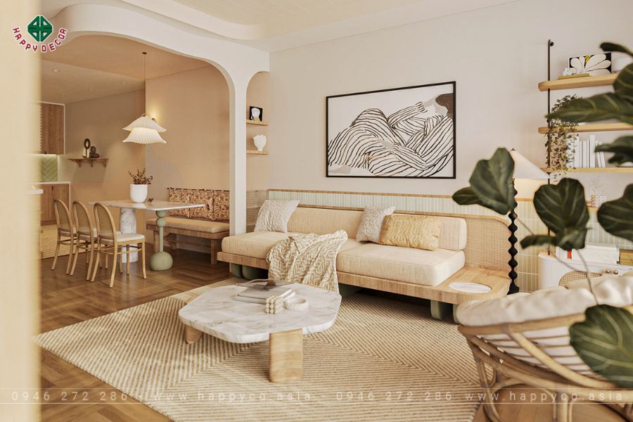 Dùng màu đồng bộ cho các thiết kế mở Dùng màu đồng bộ cho các thiết kế mở