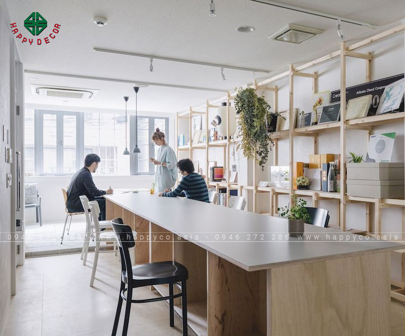 Ý tưởng trang trí văn phòng với giá sách - 12