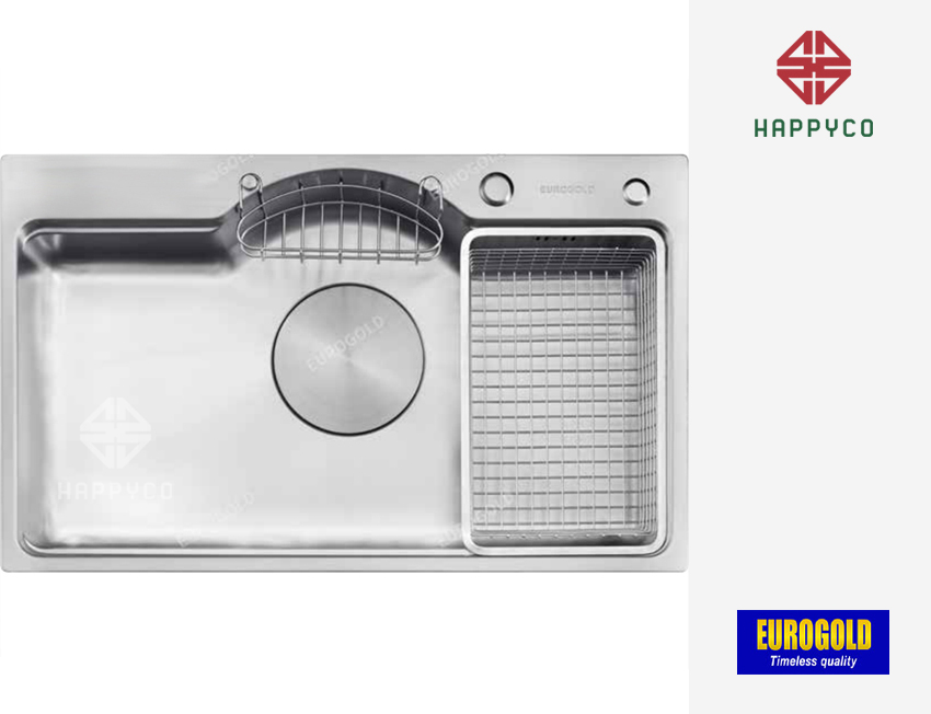 CHẬU RỬA BÁT INOX 304 EUD27848 – EUROGOLD
