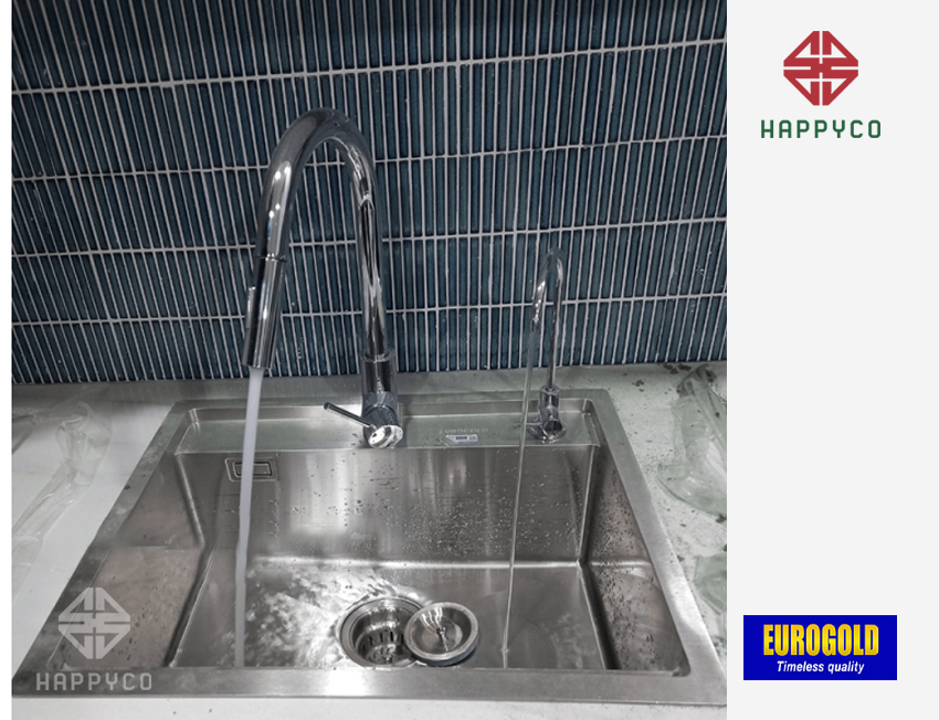 CHẬU RỬA BÁT INOX 304 EUS55848 EUROGOLD