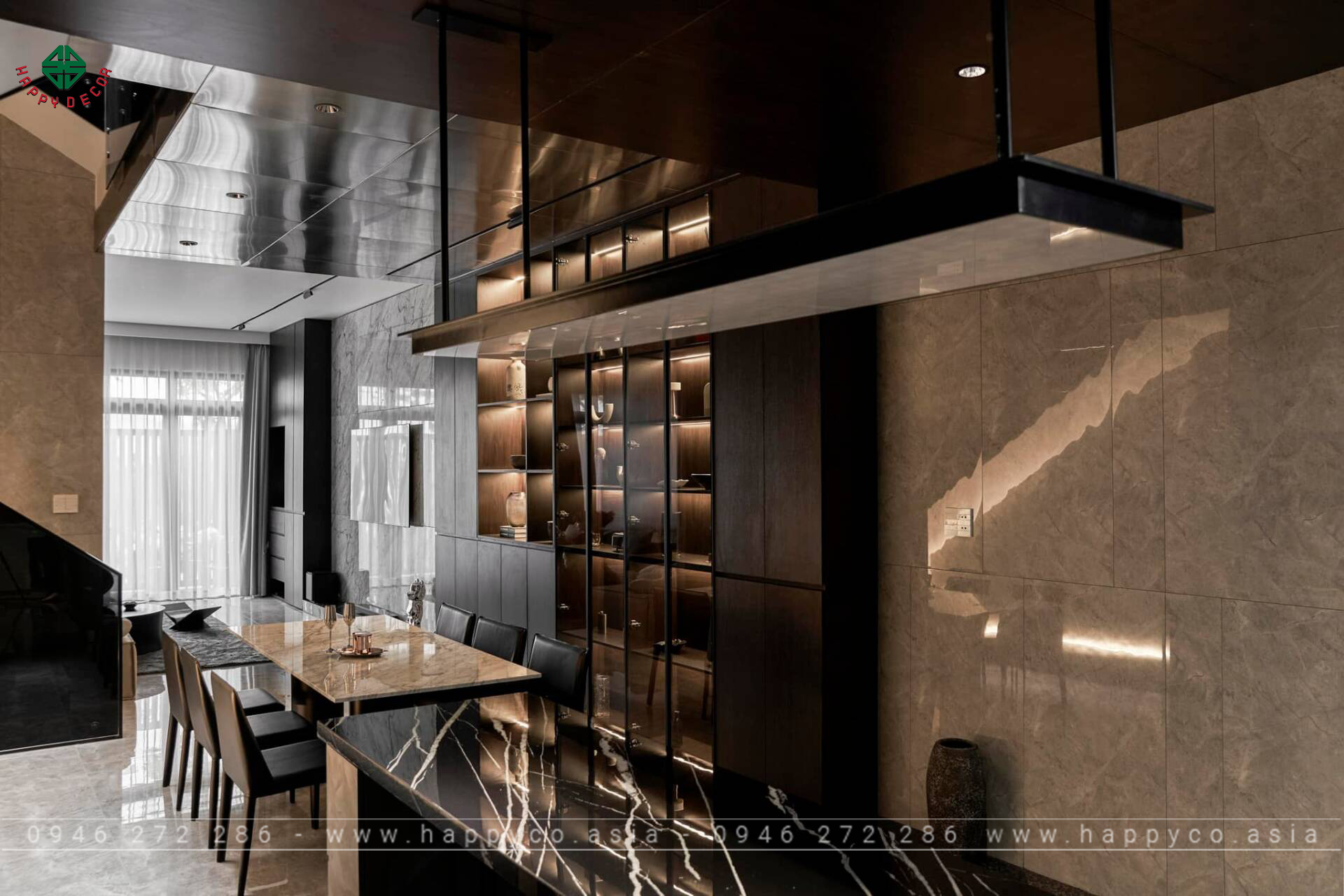 Phong cách thiết kế hiện đại với gam màu tối đầy cá tính - Mẫu 01