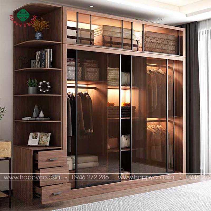 CỬA KHUNG NHÔM CÁNH KÍNH CHO TỦ QUẦN ÁO VÀ TỦ BẾP