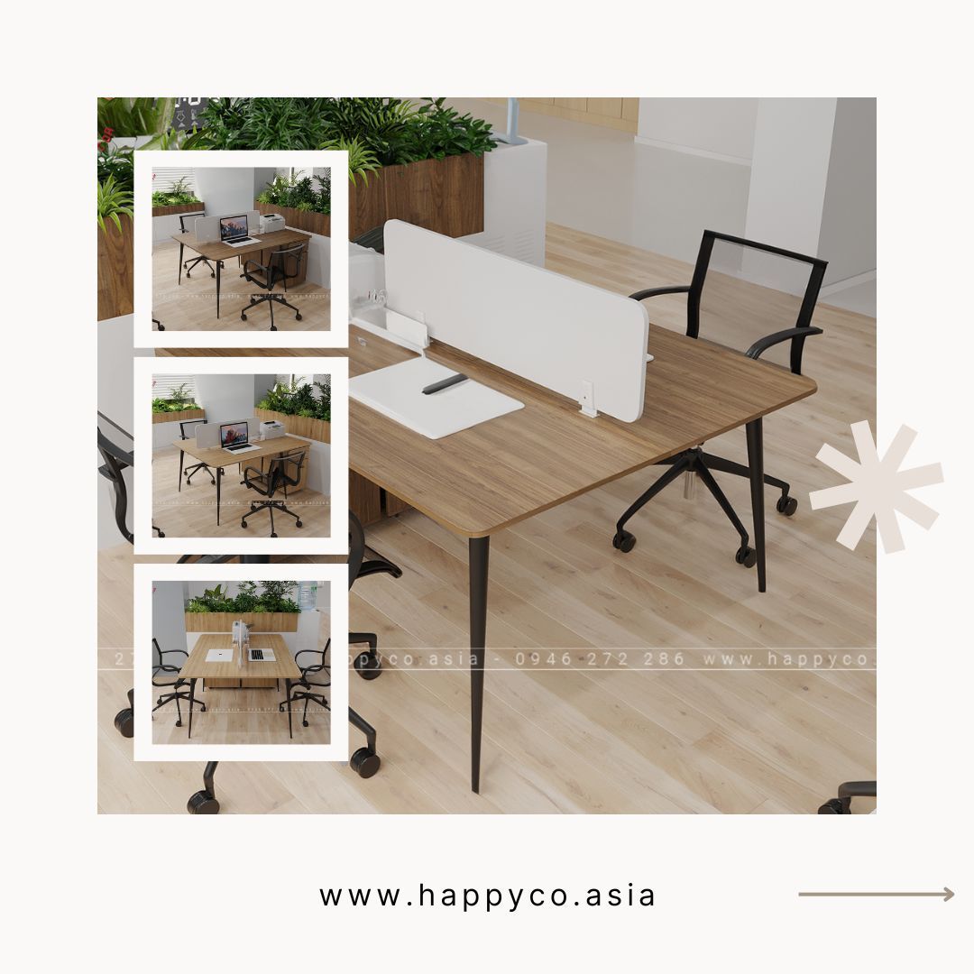 Bàn làm việc có vách ngăn thông minh