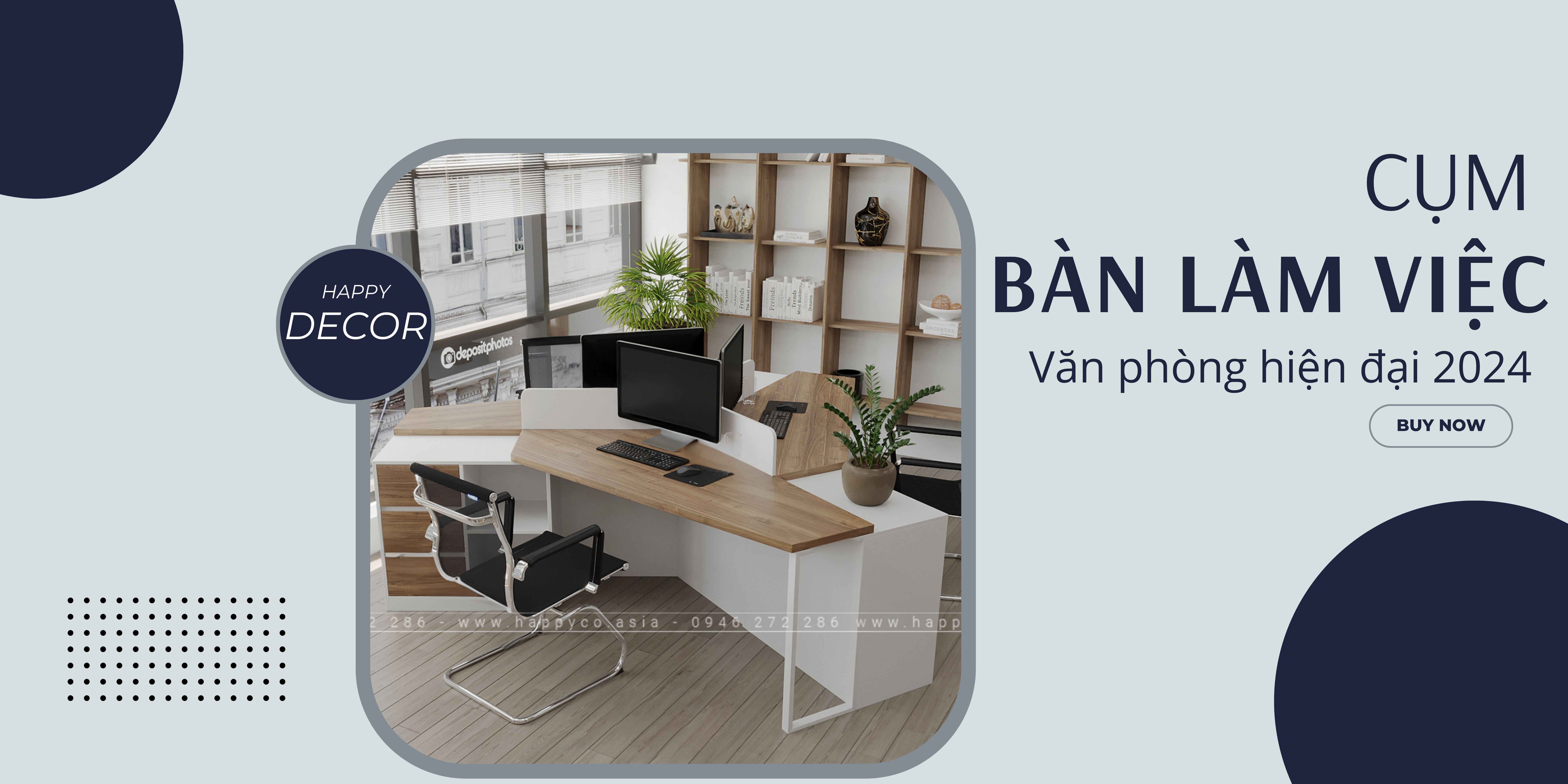 Các mẫu bàn làm việc tích hợp kệ sách và ngăn kéo tiện lợi