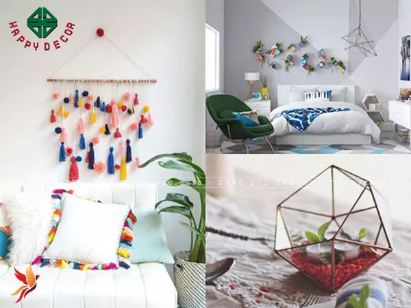 Trang trí phòng ngủ bằng đồ handmade