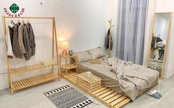 Trang trí phòng ngủ bằng gỗ