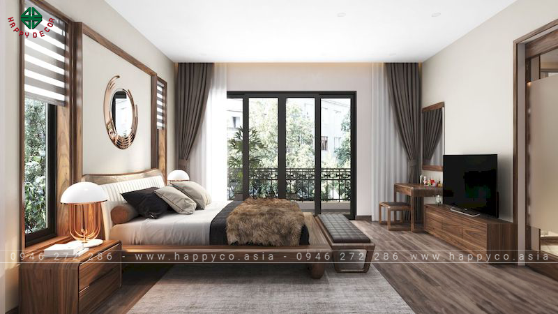Nội thất nhà phố Ecopark - Phòng ngủ master dành cho vợ chồng