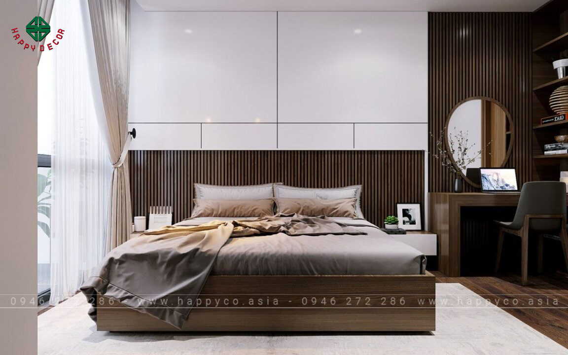 mẫu gạch ốp tường phòng ngủ đẹp, hiện đại, sang trọng