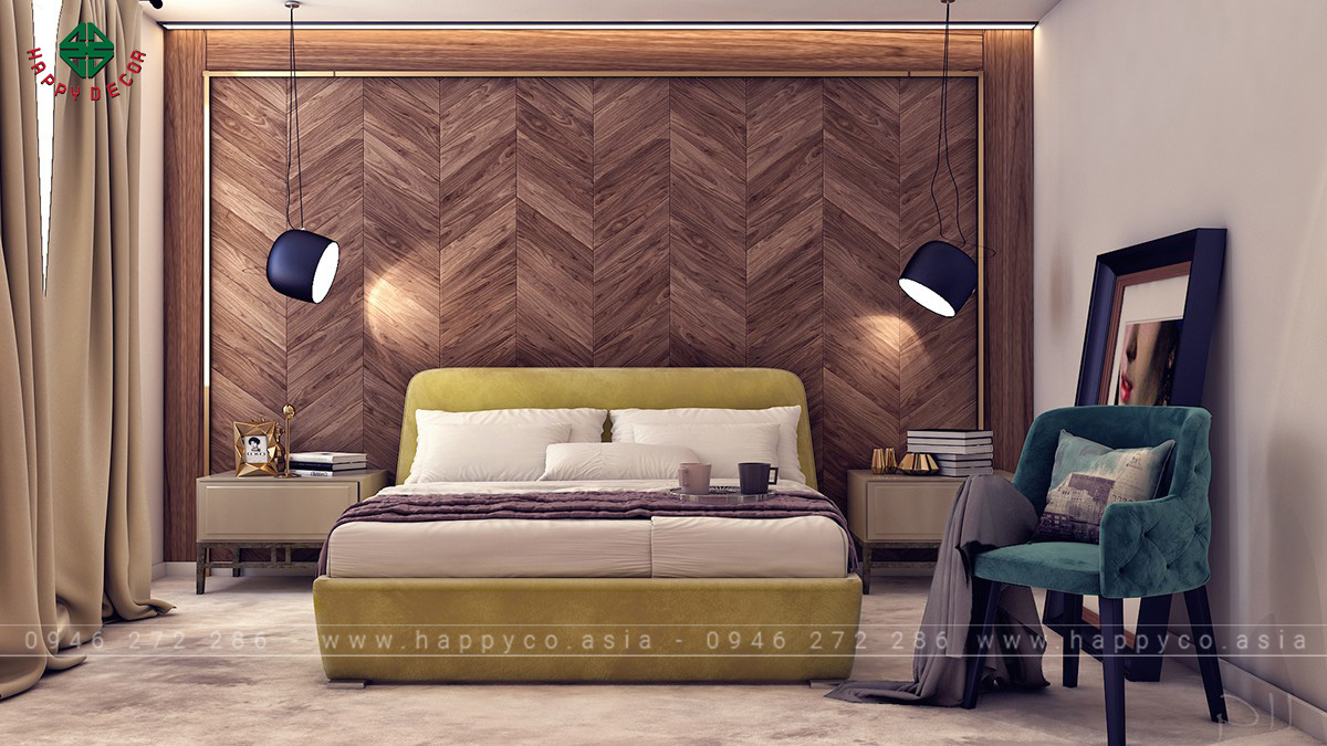 Gạch ốp tường phòng ngủ ông bà