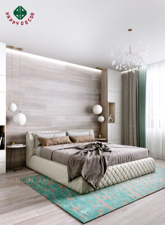 mẫu gạch ốp tường phòng ngủ đẹp, hiện đại, sang trọng