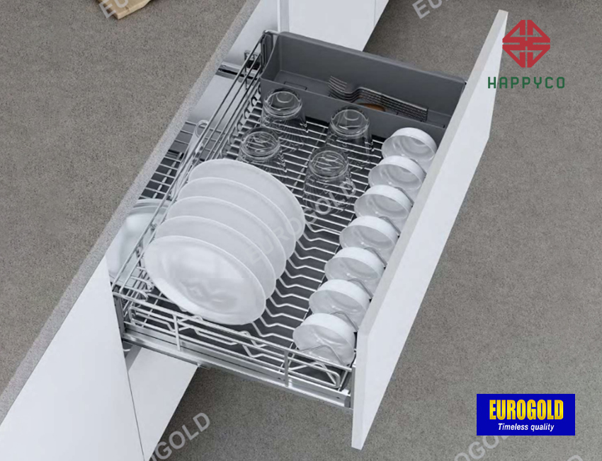 Giá xoong nồi bát đĩa inox 304 nan oval epv6060 eurogold