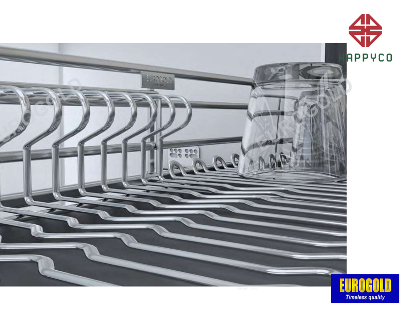 Giá xoong nồi bát đĩa inox 304 nan oval epv6060 eurogold