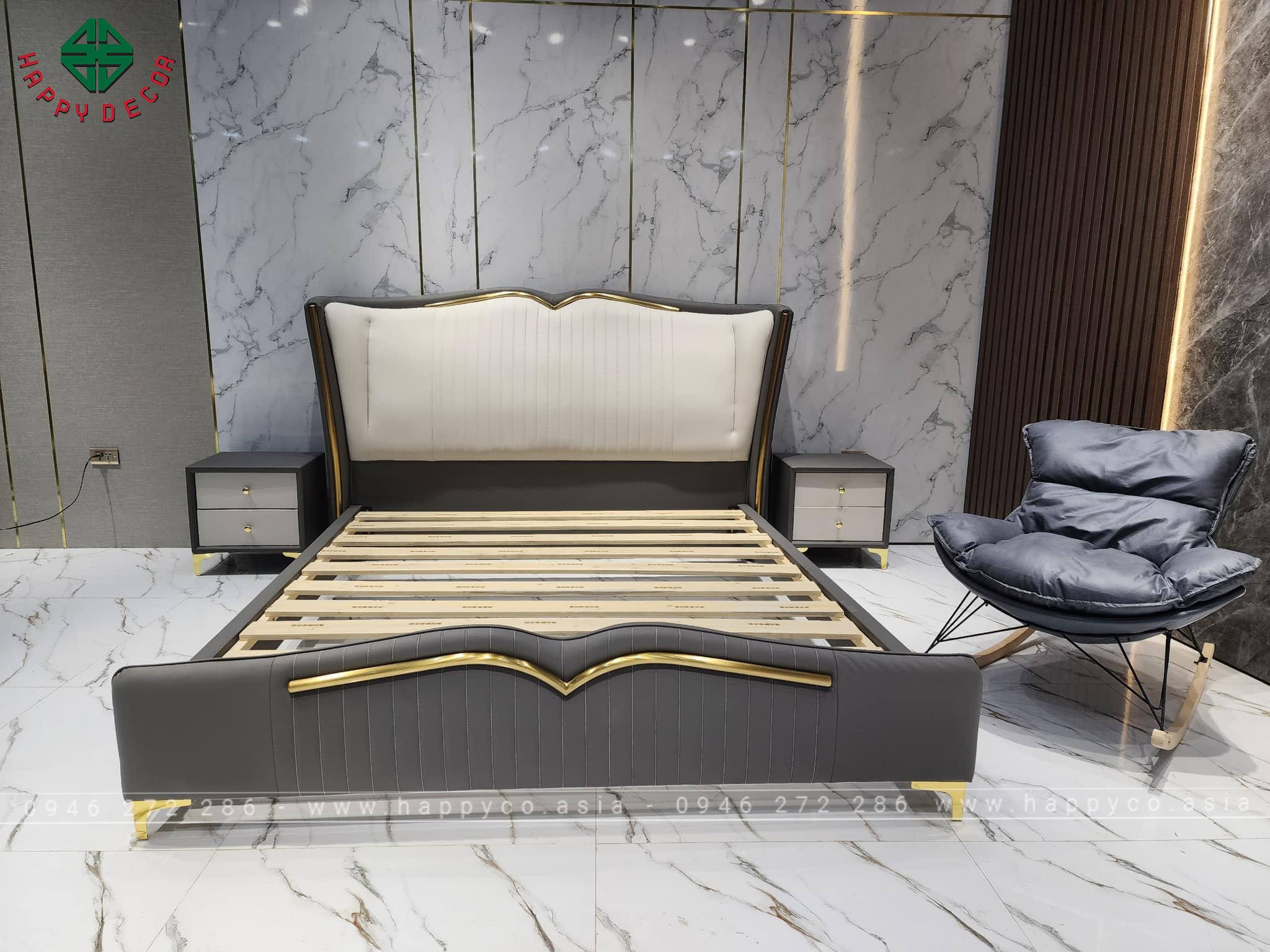 Giường ngủ gỗ công nghiệp thanh lịch GN13