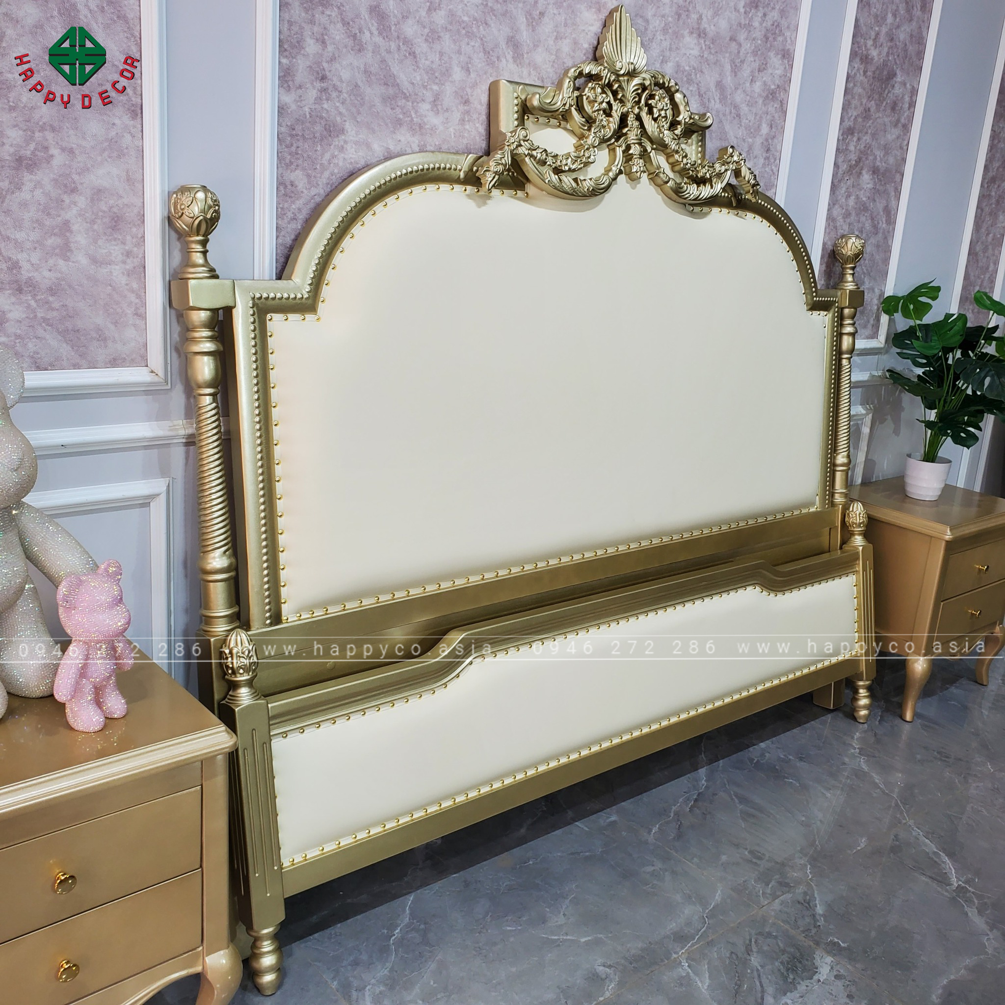 Giường ngủ gỗ công nghiệp thanh lịch GN17