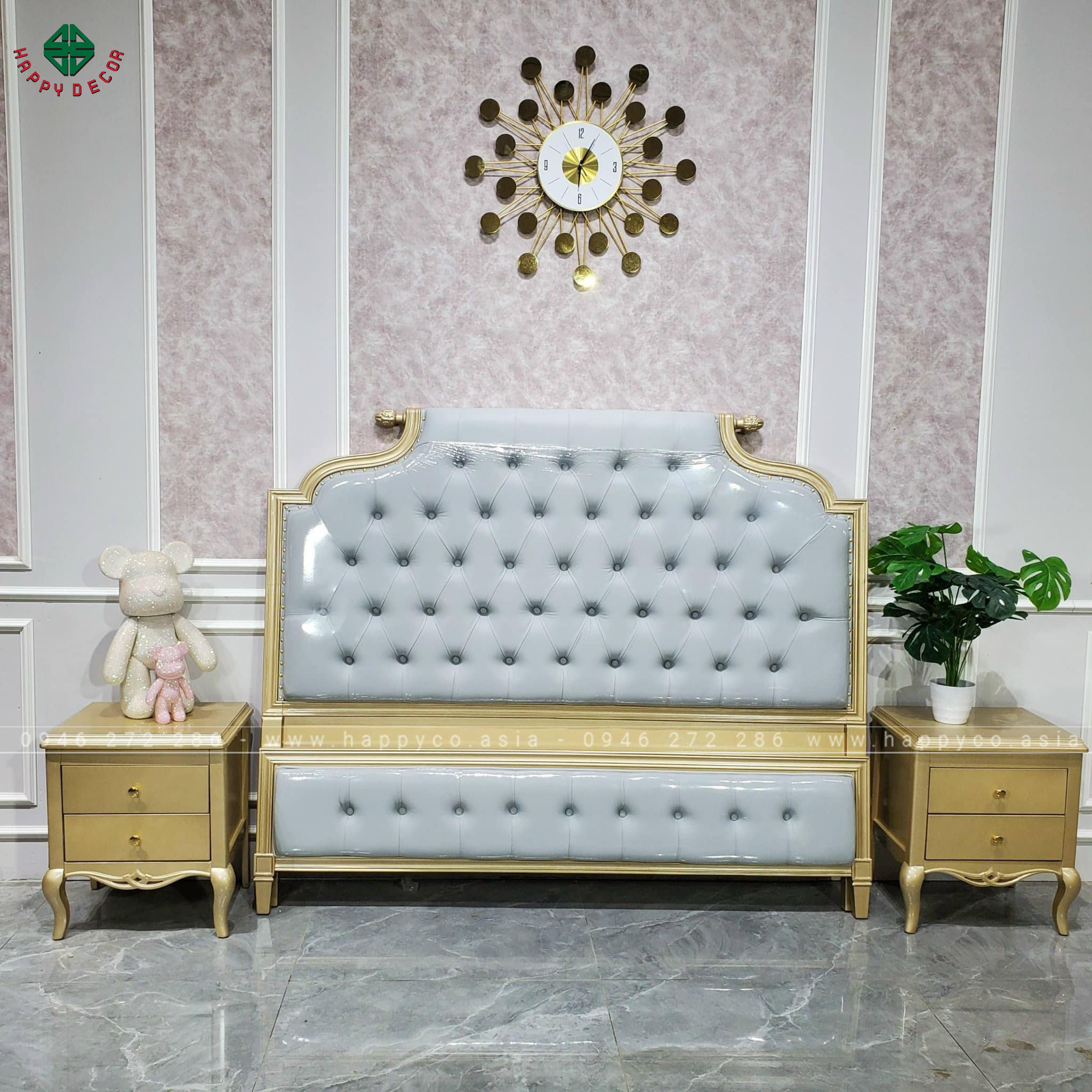 Giường ngủ ván công nghiệp hiện đại GN21: