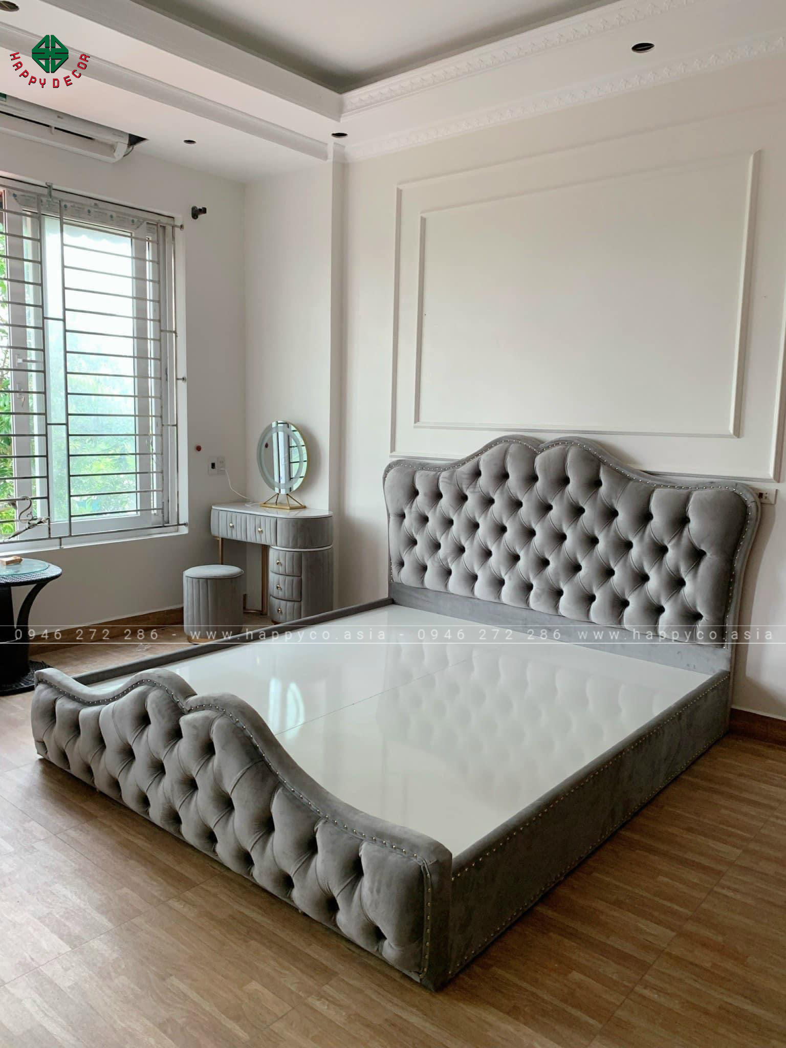 Giường ngủ gỗ công nghiệp hiện đại GN04