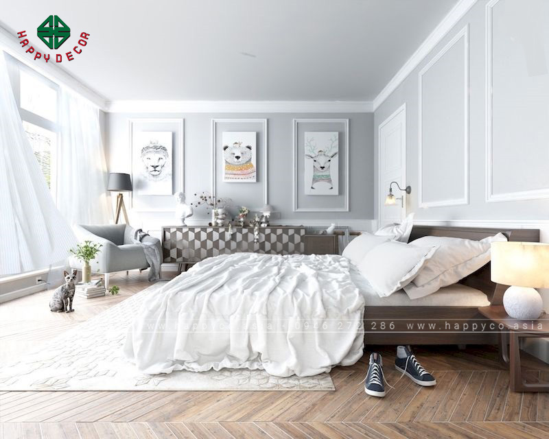 Nội thất phòng ngủ phong cách Châu Âu sang trọng, trang nhã và tiện nghi